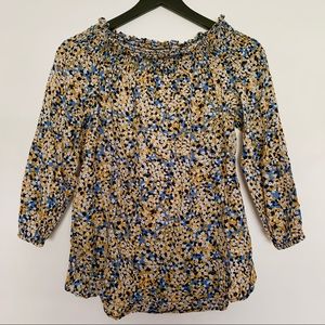 Michael Kors Floral Off the Shoulder Blouse